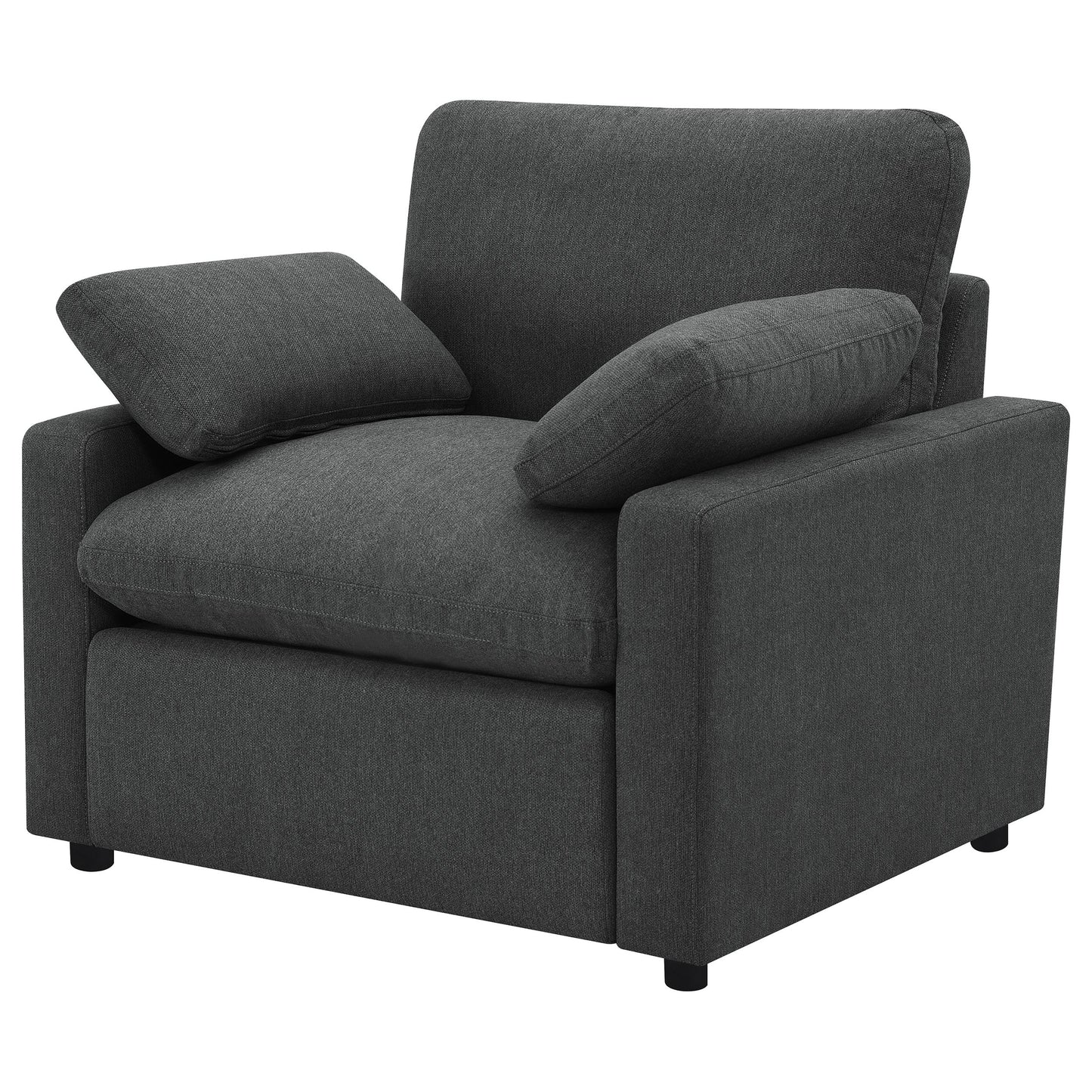 Collins Upholstered Power Recliner Chair Dark Grey