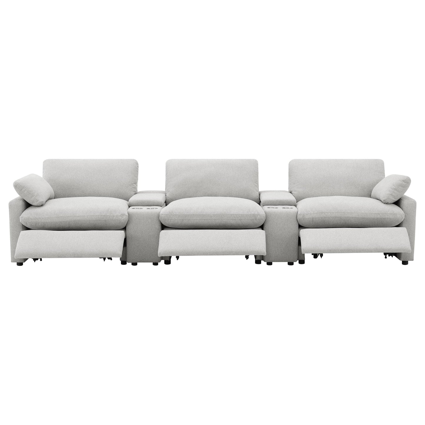 Collins 5-piece Power Reclining Home Theater Seating Grey