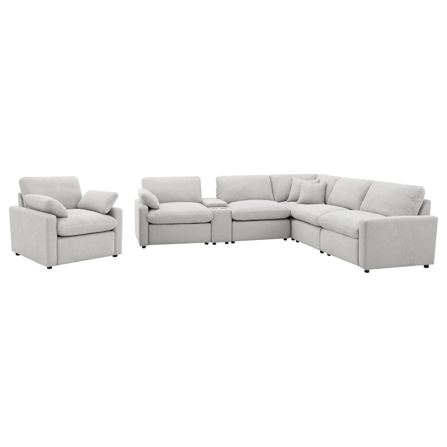 Collins 6-piece Modular Power Reclining Sectional Grey