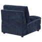 Atlantic Corduroy Upholstered Armless Chair Blue