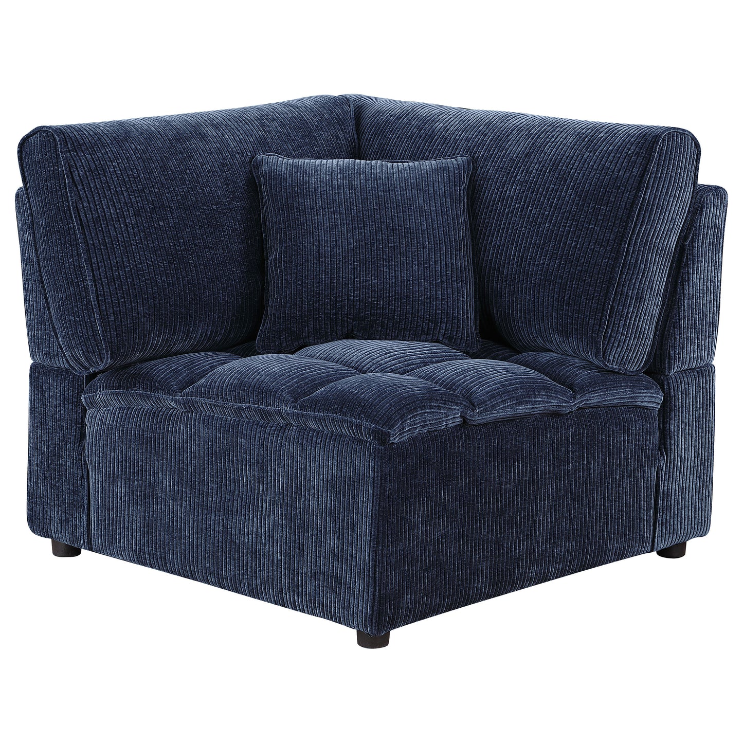 Atlantic Corduroy Upholstered Corner Chair Blue