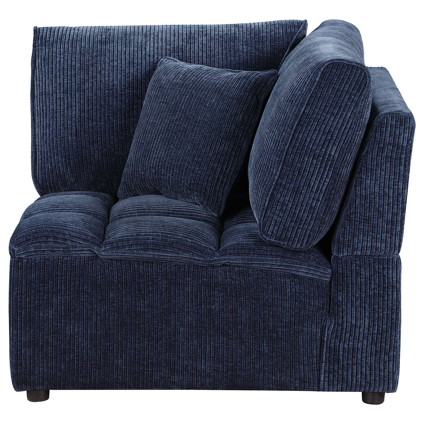 Atlantic Corduroy Upholstered Corner Chair Blue