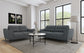 Nolan Upholstered Sloped Track Arm Sofa Charcoal