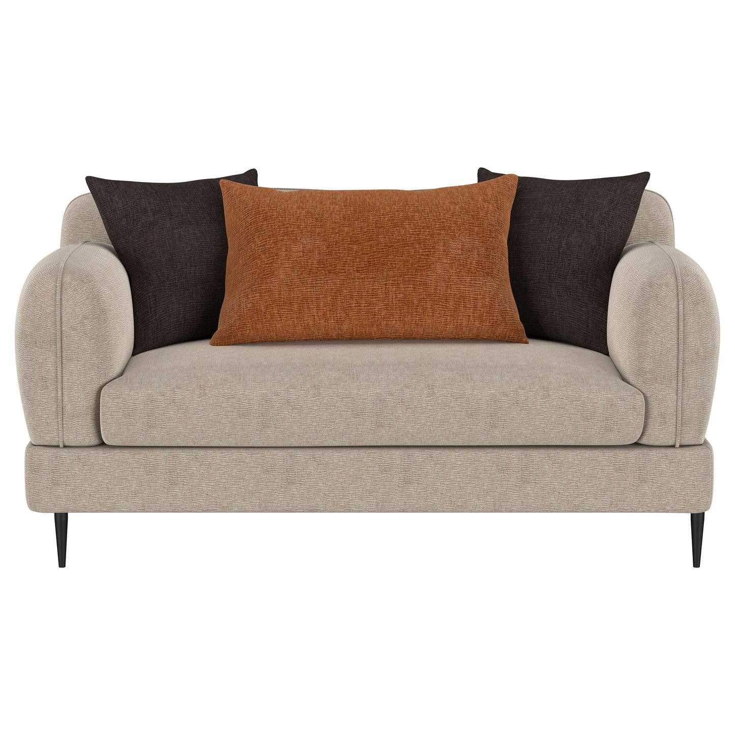 Jade 2-piece Chenille Upholstered Sofa Set Latte