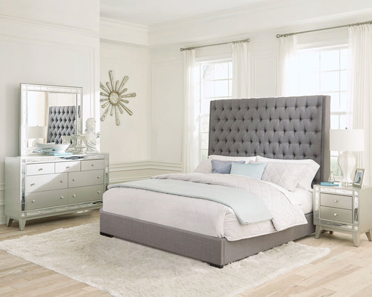 Camille 4-piece Queen Bedroom Set Metallic Mercury