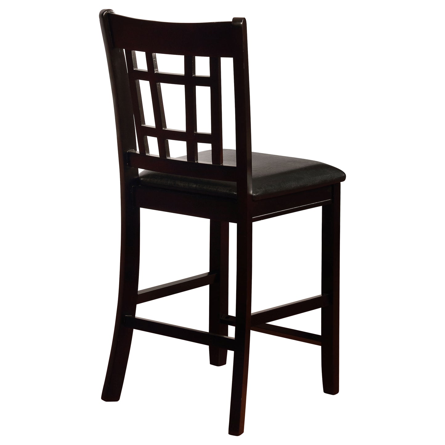 Lavon Wood Counter Chair Black and Espresso (Set of 2)