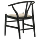 Crestmont Wood Wishbone Dining Side Chair Black (Set of 2)