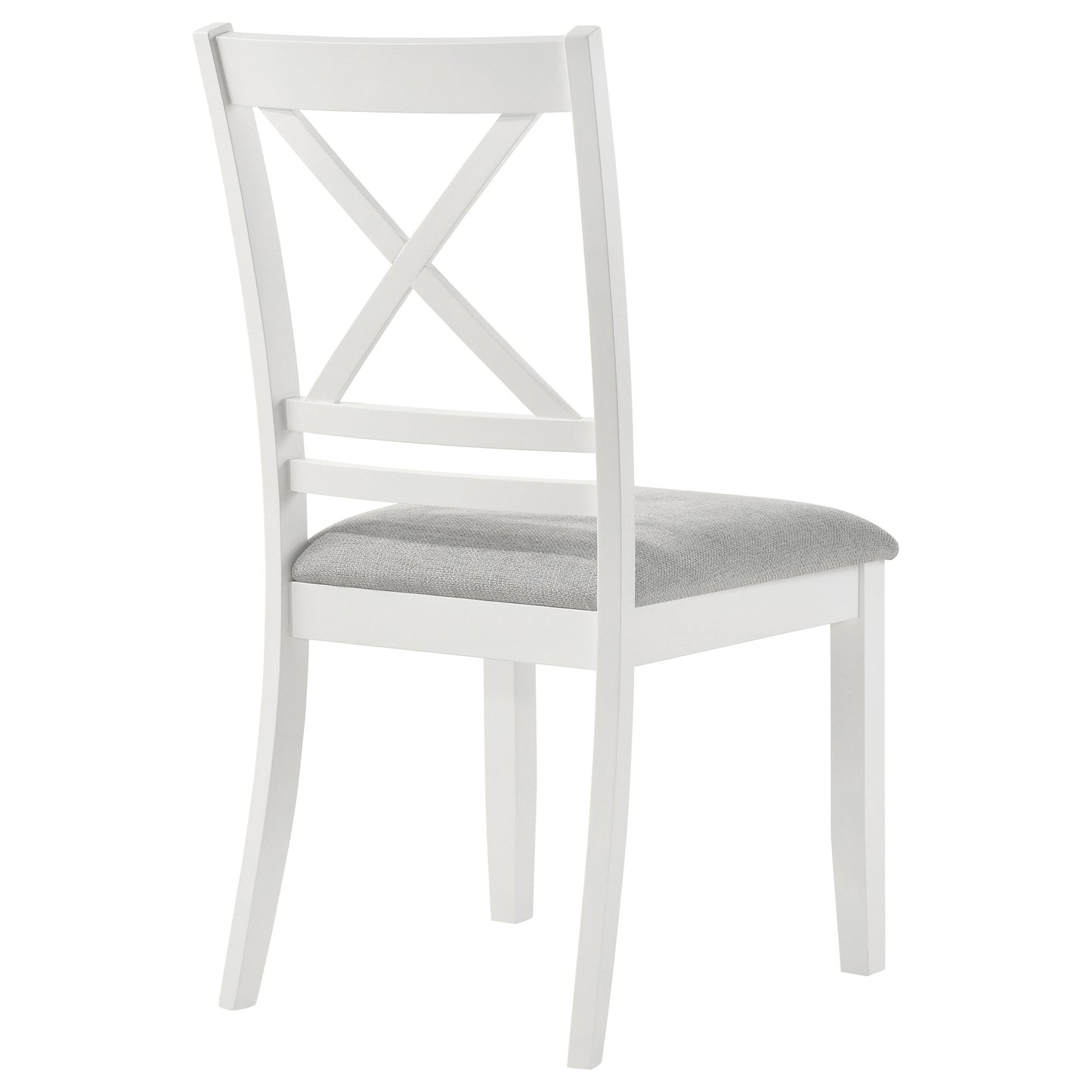 Hollis Cross Back Wood Dining Side Chair White (Set of 2)