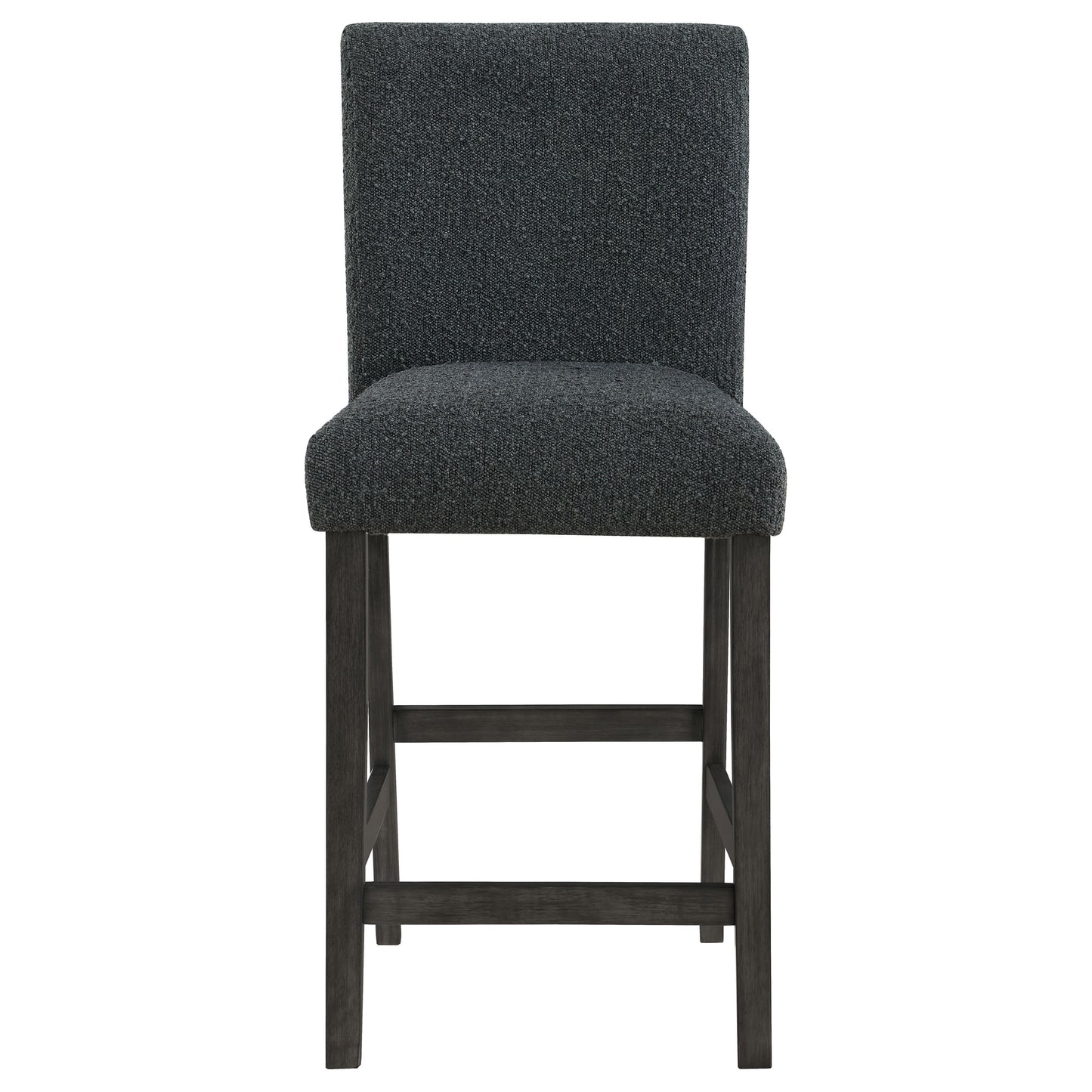 Alba Boucle Upholstered Counter Chair Black (Set of 2)