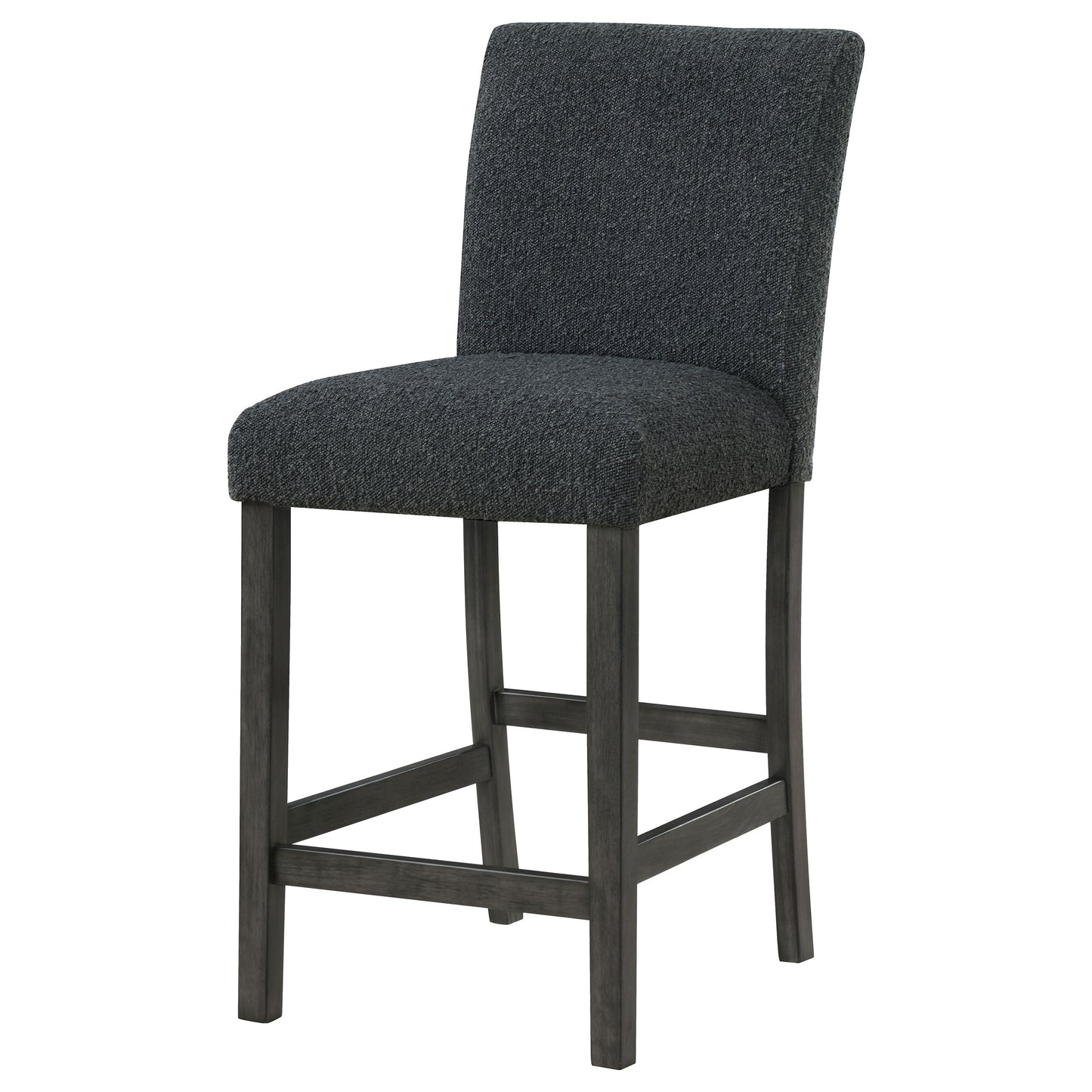 Alba Boucle Upholstered Counter Chair Black (Set of 2)