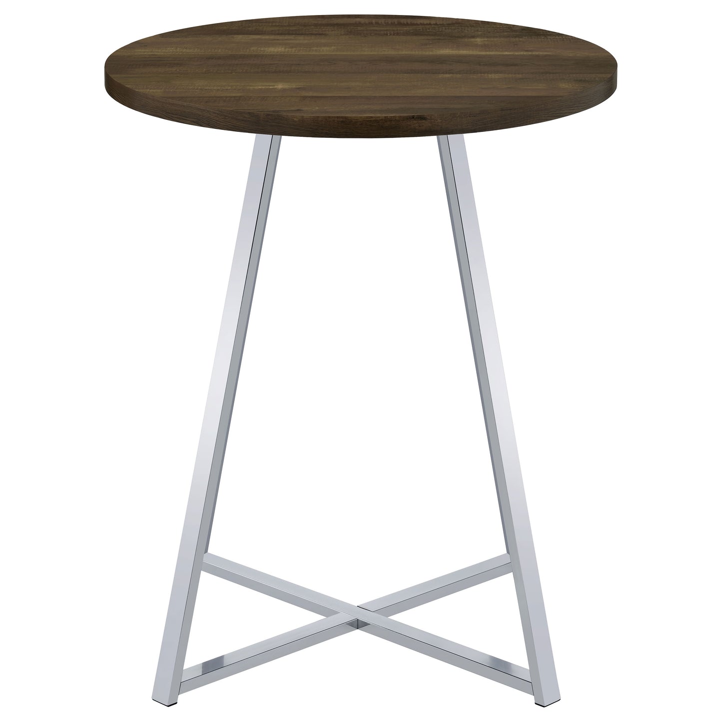 Burkhart Round 35-inch Pub Height Bistro Bar Table Brown Oak