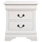 Louis Philippe 2-drawer Nightstand White