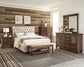 Devon5-piece Full Bedroom Set Beige and Burnished Oak