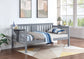 Bethany Wood Twin Daybed with Drop-down Tables Grey