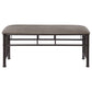 Livingston Microfiber Upholstered Bench Brown and Bronze