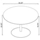 Ganso Round Metal Coffee Table With Tempered Glass Top Black