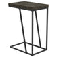 Carly Expandable Engineered Wood C-Shaped Side Table Grey