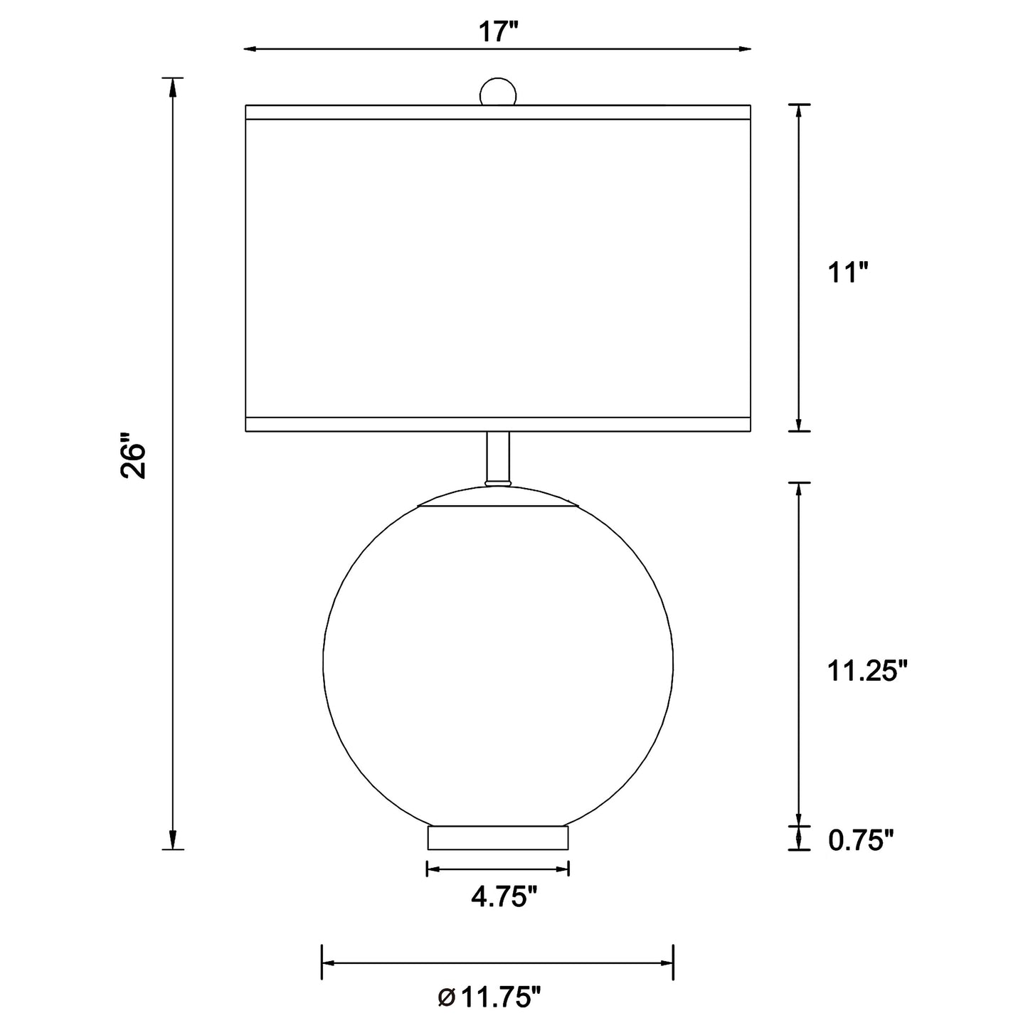 Kenny 27-inch Drum Shade Clear Glass Table Lamp Brass